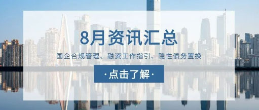 城望資訊8月刊丨發(fā)改委等四部門重磅發(fā)文；某地出臺規(guī)范國企融資文件；某地推出4種場景支持平臺債務(wù)緩解……